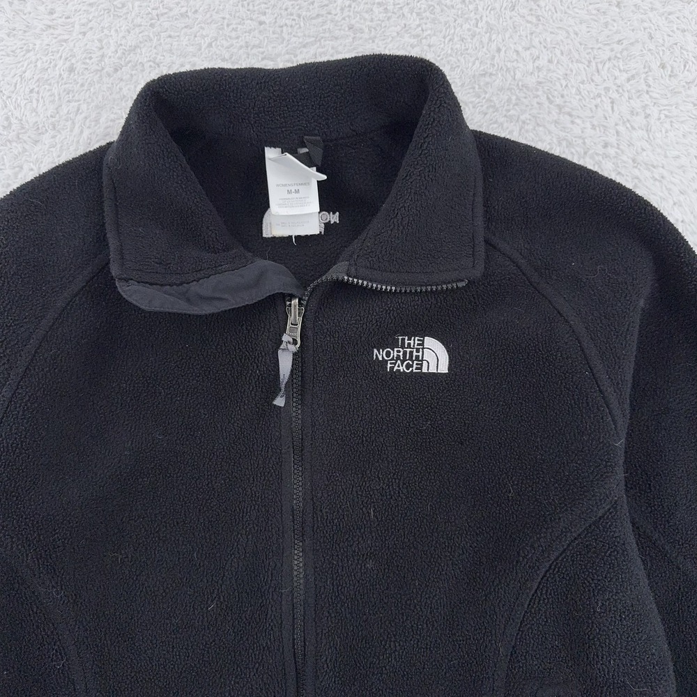 The North Face Fleece Jacket Womens Medium Black Full Zip Winter Sweater Warm